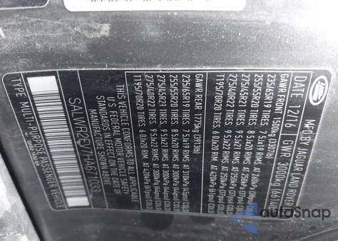 2017 Land Rover Range Rover Sport 3.0L V6 Supercharged Hse z USA, uszkodzony, nr VIN SALWR2FV7HA671033